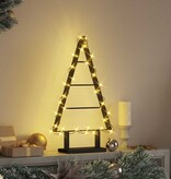 VidaXL Metalen kerstboom met standaard Zwart 60 cm Staal