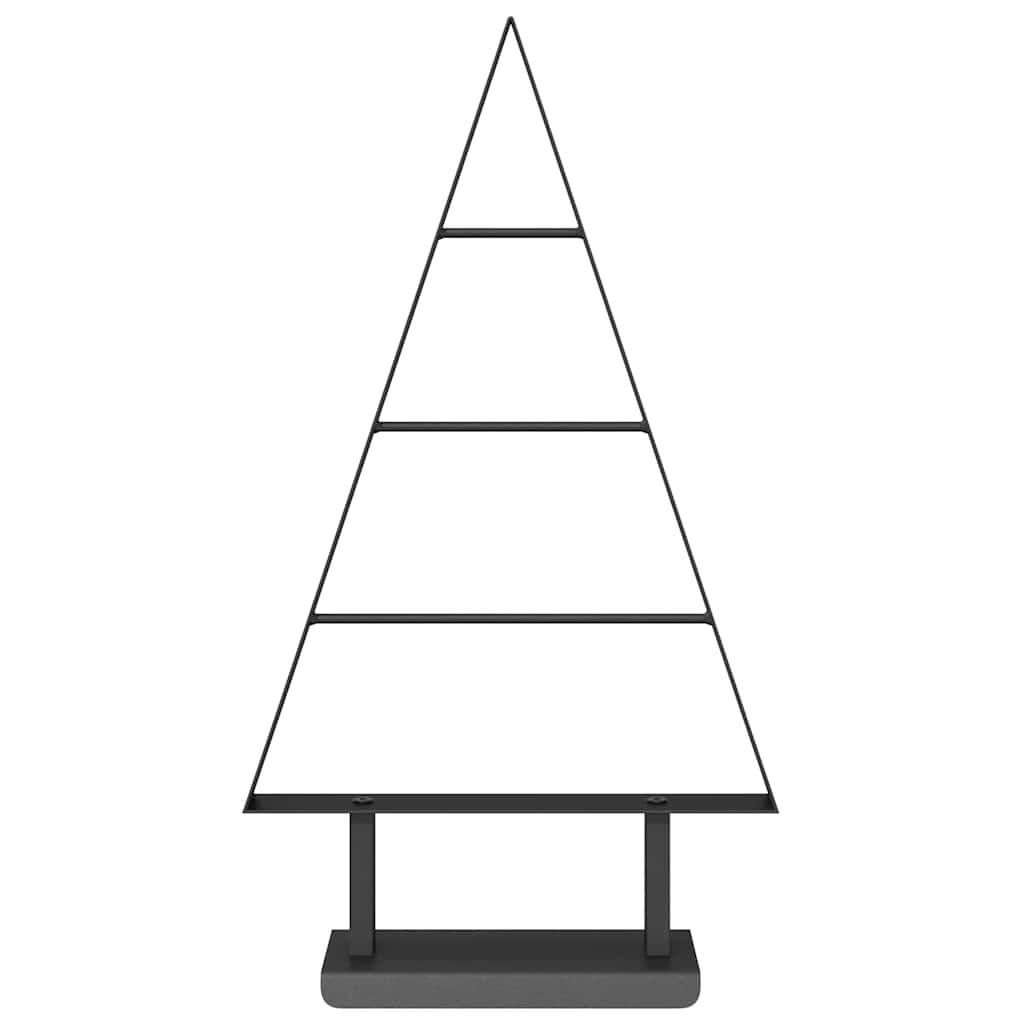 VidaXL Metalen kerstboom met standaard Zwart 60 cm Staal