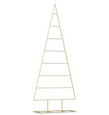 VidaXL Metalen kerstboom met standaard Goud 150 cm Poedergecoat staal