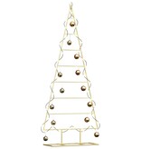 VidaXL Metalen kerstboom met standaard Goud 150 cm Poedergecoat staal
