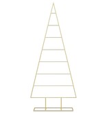 VidaXL Metalen kerstboom met standaard Goud 150 cm Poedergecoat staal