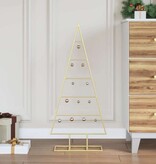 VidaXL Metalen kerstboom met standaard Goud 90 cm Poedergecoat staal