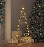 VidaXL Metalen kerstboom met standaard Goud 90 cm Poedergecoat staal