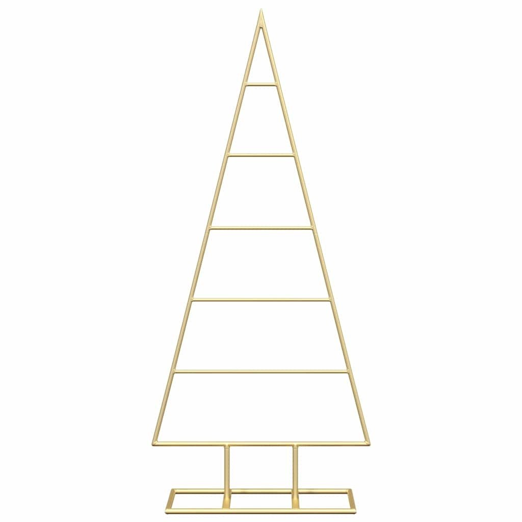 VidaXL Metalen kerstboom met standaard Goud 90 cm Poedergecoat staal