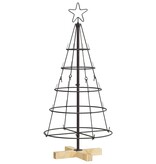 VidaXL Kerst Cone Boom met standaard Zwart 90 cm Staal
