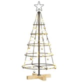 VidaXL Kerst Cone Boom met standaard Zwart 90 cm Staal