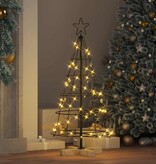 VidaXL Kerst Cone Boom met standaard Zwart 90 cm Staal