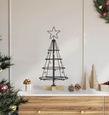 VidaXL Kerst Cone Boom met standaard Zwart 60 cm Staal