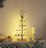 VidaXL Kerst Cone Boom met standaard Zwart 60 cm Staal