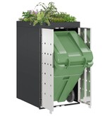 VidaXL Afvalcontaineropslag met plantenbakdak voor 240L container