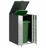 VidaXL Afvalcontaineropslag met gasliftdeksel voor 240L container