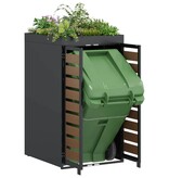 VidaXL Afvalcontaineropslag met plantenbakdak voor 240L container