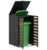 VidaXL Afvalcontaineropslag met gasliftdeksel voor 240L container