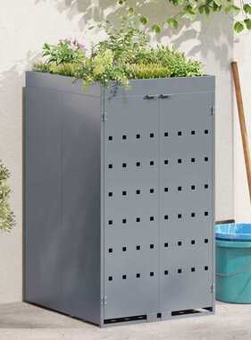 VidaXL Zwenkwagen Opslag met Plantenbakdak voor Enkel 240L Bak