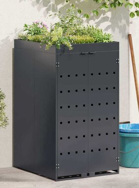 VidaXL Zwenkwagen Opslag met Plantenbakdak voor Enkel 240L Bak