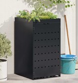 VidaXL Zwenkwagen Opslag met Plantenbakdak voor Enkel 240L Bak Zwart