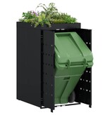 VidaXL Zwenkwagen Opslag met Plantenbakdak voor Enkel 240L Bak Zwart