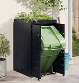 VidaXL Zwenkwagen Opslag met Plantenbakdak voor Enkel 240L Bak Zwart