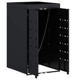 VidaXL Zwenkwagen Opslag met Plantenbakdak voor Enkel 240L Bak Zwart