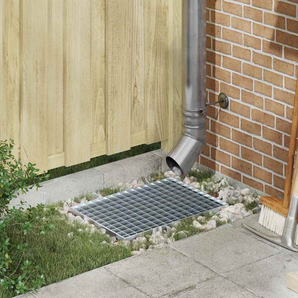 VidaXL Rooster Zilver 50 x 35 x 2 cm Warmgedipt Gegalvaniseerd Staal