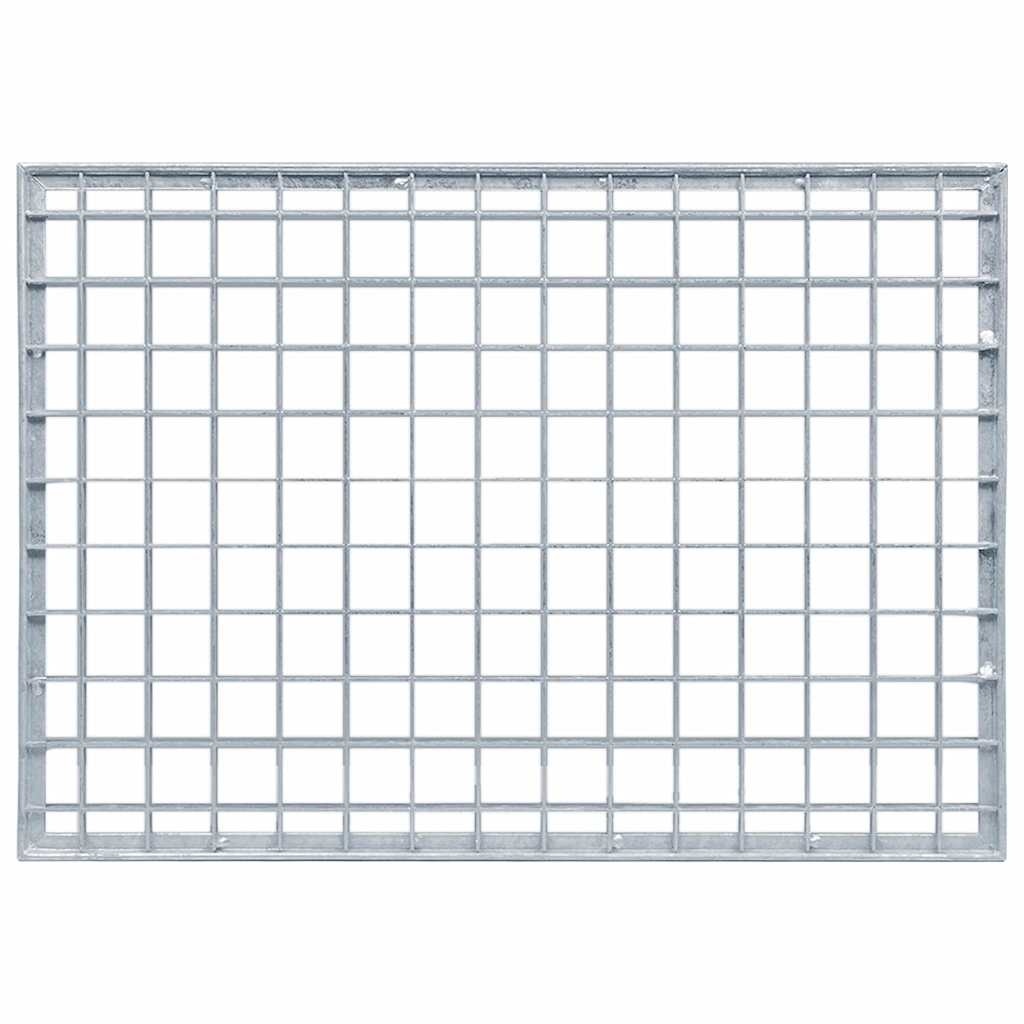 VidaXL Rooster Zilver 50 x 35 x 2 cm Warmgedipt Gegalvaniseerd Staal