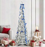VidaXL Kunstkerstboom met 200 LED met standaard Groen 210 cm PVC