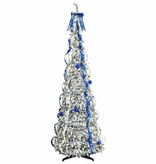 VidaXL Kunstkerstboom met 200 LED met standaard Groen 210 cm PVC