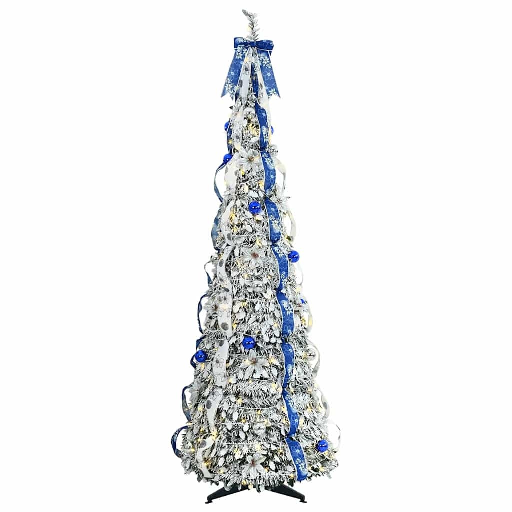 VidaXL Kunstkerstboom met 150 LED met standaard Groen 180 cm PVC