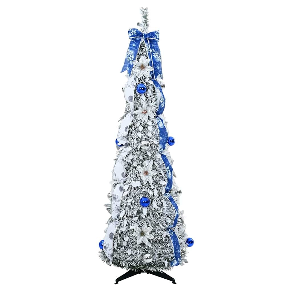 VidaXL Kunstkerstboom met 100 LED met standaard Groen 150 cm PVC