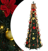 VidaXL Kunstkerstboom met 200 LED met standaard Groen 210 cm PVC