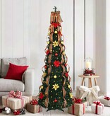 VidaXL Kunstkerstboom met 150 LED met standaard Groen 180 cm PVC