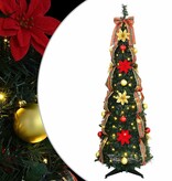 VidaXL Kunstkerstboom met 100 LED met standaard Groen 150 cm PVC