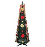 VidaXL Kunstkerstboom met 100 LED met standaard Groen 150 cm PVC