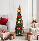 VidaXL Kunstkerstboom met 50 LED met standaard Groen 120 cm PVC