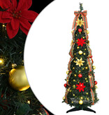 VidaXL Kunstkerstboom met 50 LED met standaard Groen 120 cm PVC