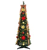 VidaXL Kunstkerstboom met 50 LED met standaard Groen 120 cm PVC