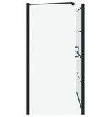 VidaXL Bad Douche Scherm Zwart en transparant 116 x 67 x 129.5 cm