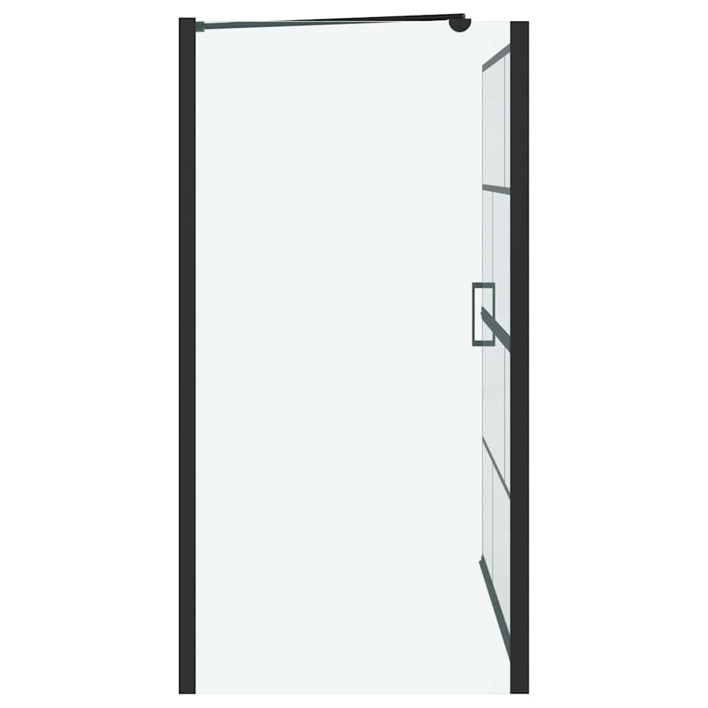 VidaXL Bad Douche Scherm Zwart en transparant 116 x 67 x 129.5 cm