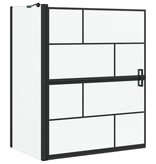 VidaXL Bad Douche Scherm Zwart en transparant 100 x 67 x 129.5 cm