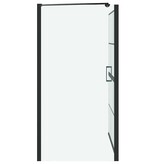 VidaXL Bad Douche Scherm Zwart en transparant 100 x 67 x 129.5 cm