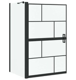 VidaXL Bad Douche Scherm Zwart en transparant 80 x 67 x 129.5 cm