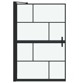 VidaXL Bad Douche Scherm Zwart en transparant 80 x 67 x 129.5 cm