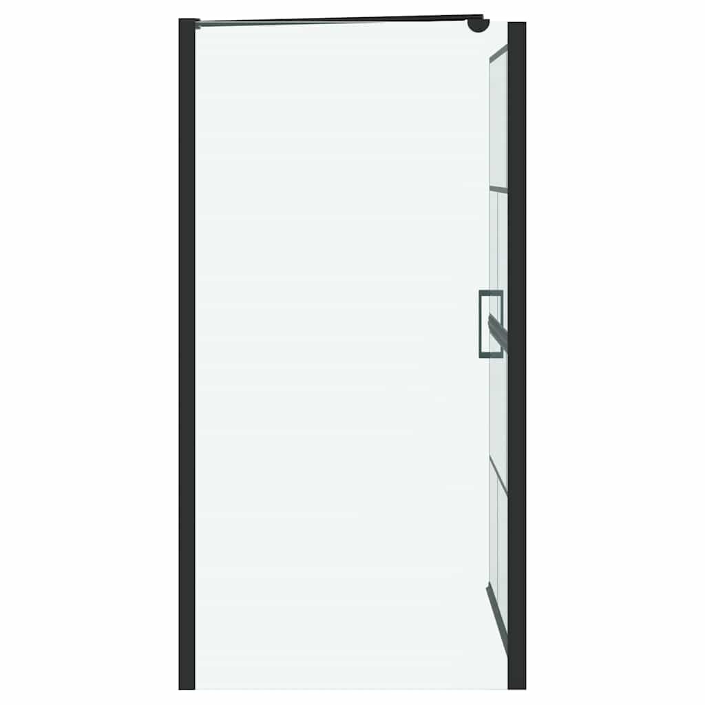 VidaXL Bad Douche Scherm Zwart en transparant 80 x 67 x 129.5 cm