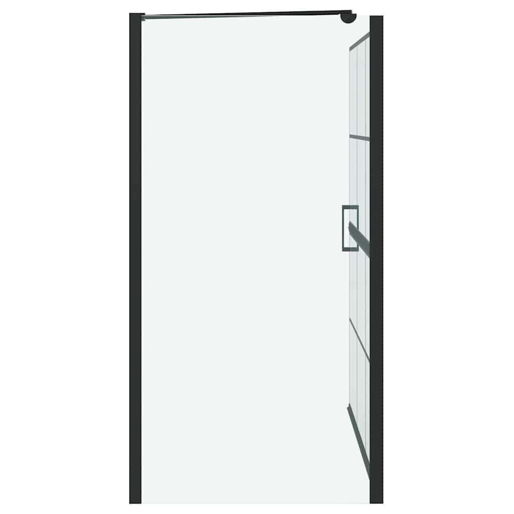 VidaXL Bad Douche Scherm Zwart en transparant 116 x 67 x 129.5 cm