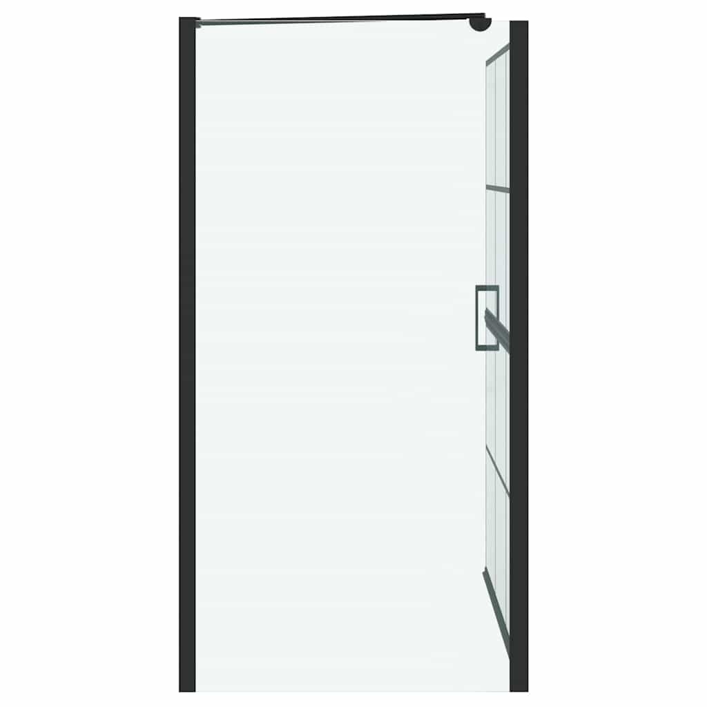 VidaXL Bad Douche Scherm Zwart en transparant 100 x 67 x 129.5 cm