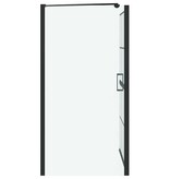 VidaXL Bad Douche Scherm Zwart en transparant 80 x 67 x 129.5 cm
