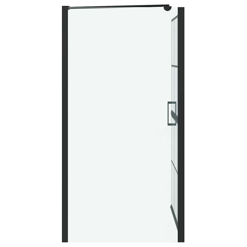 VidaXL Bad Douche Scherm Zwart en transparant 80 x 67 x 129.5 cm