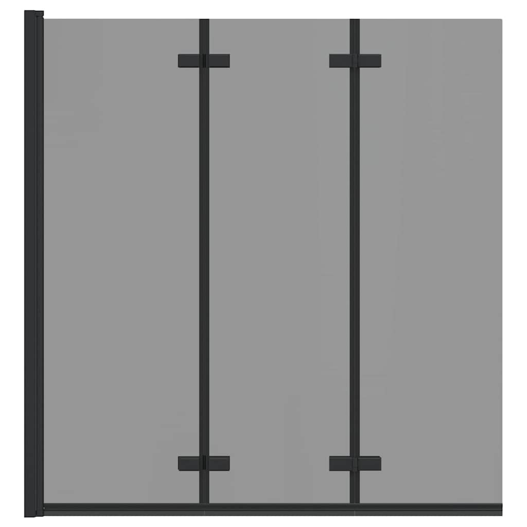 VidaXL Douche Omhulsel Zwart 130 x 138 cm ESG-glas en aluminium