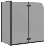 VidaXL Douche Omhulsel Zwart 120 x 68 x 130 cm ESG-glas en aluminium
