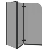 VidaXL Douche Omhulsel Zwart 120 x 68 x 130 cm ESG-glas en aluminium